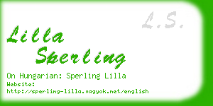lilla sperling business card